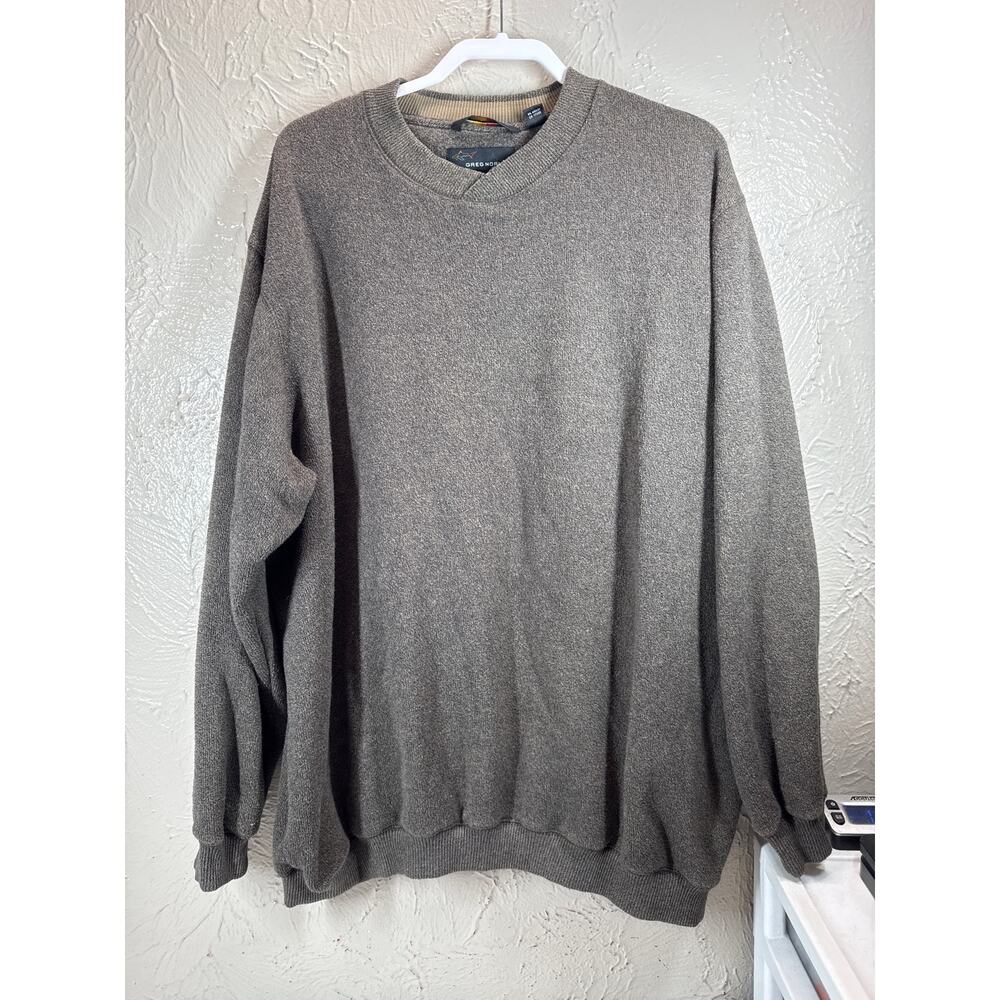 Greg Norman Mens Soft Golf Sweater Crew Neck Preppy Minimalist Size‎ XXL